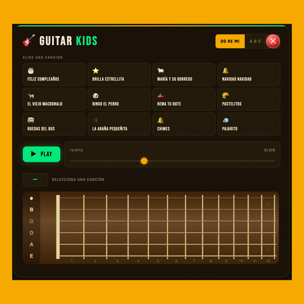 Guitar Game with 12 songs